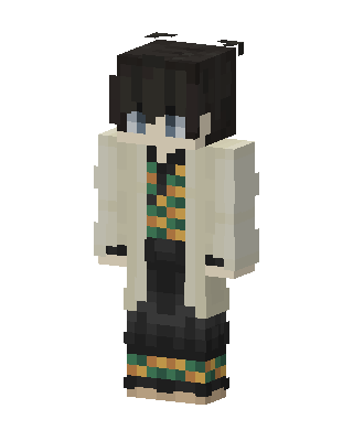 White Student skin, 3D preview