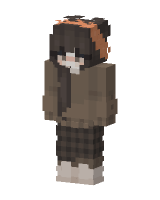 Brown Player Girl skin, 3D preview