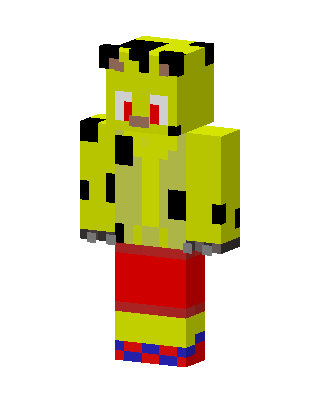 Yellow Cheetah Boy skin, 3D preview