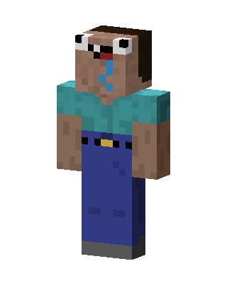 Derpy Steve skin, 3D preview