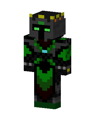 Black Crowned Villain skin, 3D preview
