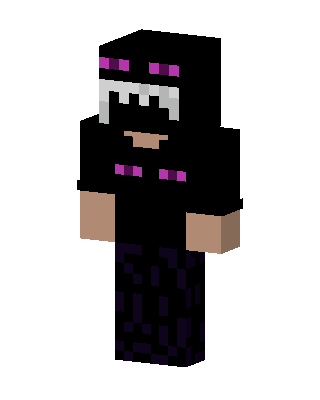 Enderman Hoodie skin, 3D preview