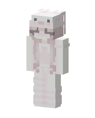 Axolotl Hoodie skin, 3D preview
