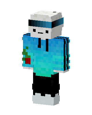 Teal Athlete Boy skin, 3D preview