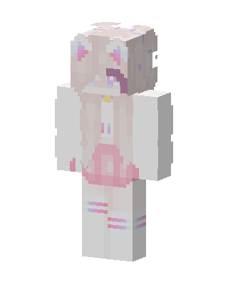 Pastel Kitty Hoodie skin, 3D preview