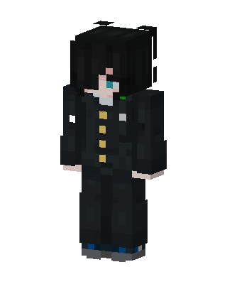 Black Villain Boy skin, 3D preview
