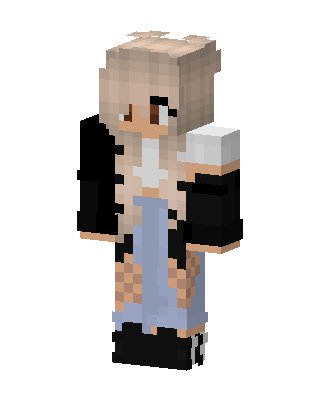Gray Player Girl skin, 3D preview