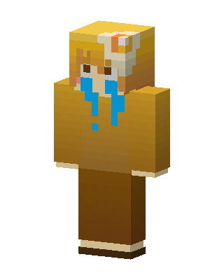 Golden Hoodie Kid skin, 3D preview