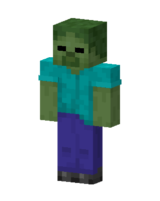 Zombie skin, 3D preview