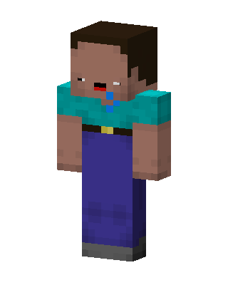 Derpy Steve skin, 3D preview