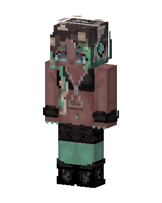Mint Horned Girl Minecraft skin