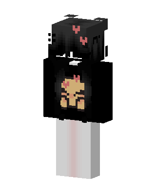 Heart Hoodie Girl Minecraft skin