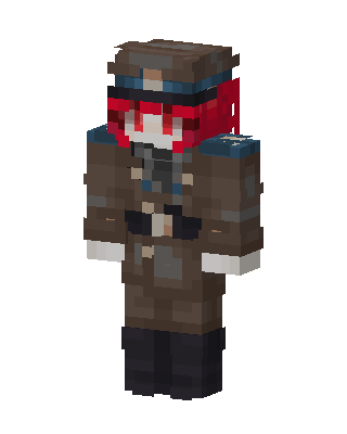 Red Haired Officer skin, 3D preview