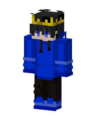 Crowned Blue Hoodie skin, 3D preview