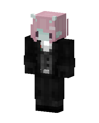 Pink Axolotl Gentleman Minecraft skin