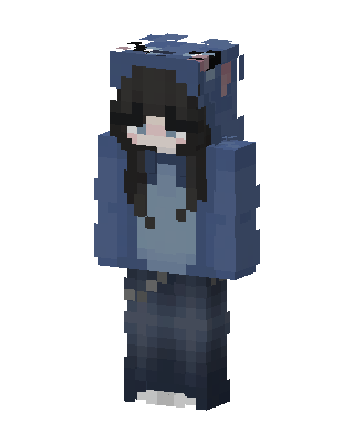 Stitch Hoodie Girl skin, 3D preview