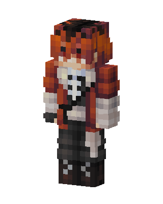 Orange Player Girl skin, 3D preview