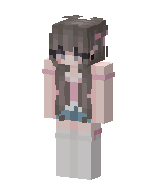 Pastel Bow Girl skin, 3D preview
