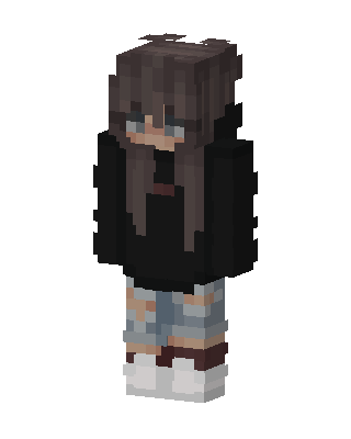 Cozy Hoodie Girl skin, 3D preview