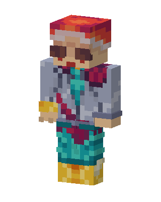 Gray Player Girl skin, 3D preview