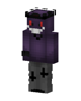Purple Gengar Hoodie skin, 3D preview