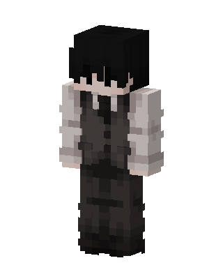 Gothic Vest Boy skin, 3D preview