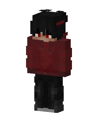 Crimson Hoodie skin, 3D preview