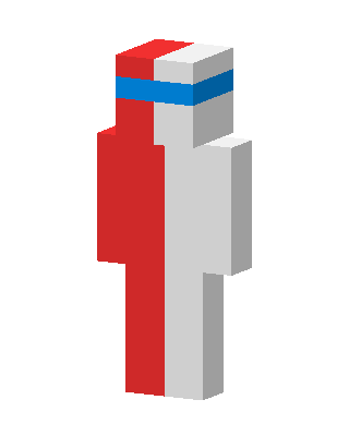 Red Mob Boy skin, 3D preview