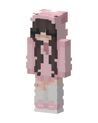 Piggy Hoodie Girl Minecraft cat girl skin