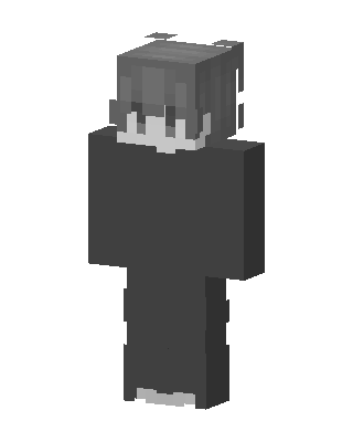 Gray Hoodie Boy skin, 3D preview