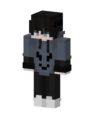 Shadow Hoodie Boy skin, 3D preview