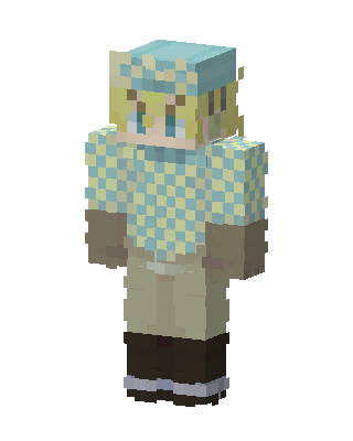 Checkered Blondie skin, 3D preview