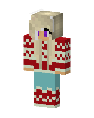 Festive Sweater Girl skin, 3D preview