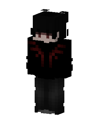 Crimson Hoodie skin, 3D preview
