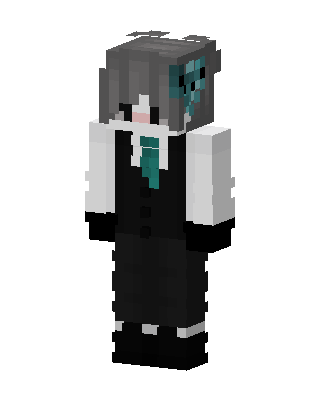 Teal Tie Butler skin, 3D preview
