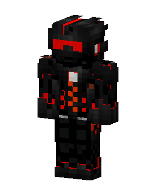 Red Circuit Knight skin, 3D preview