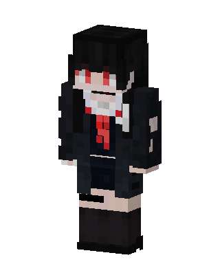 Crimson Gothic Girl Minecraft skin
