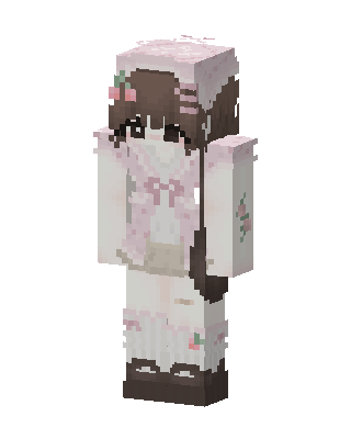 White Anime Girl Minecraft white skin