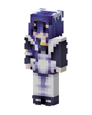 Maid Girl skin, 3D preview
