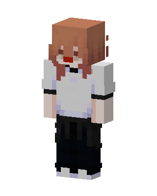 White Student Girl skin, 3D preview