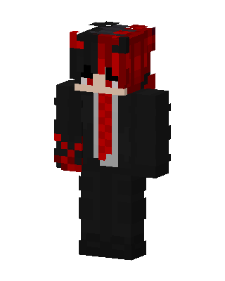 Crimson Demon Boy Minecraft skin