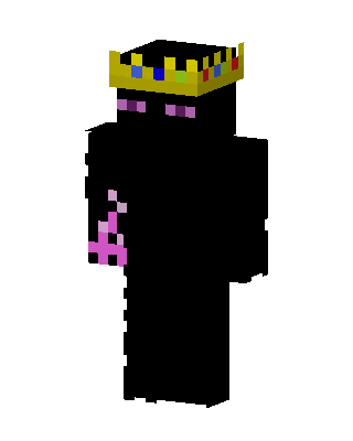 Crowned Enderman skin, 3D preview
