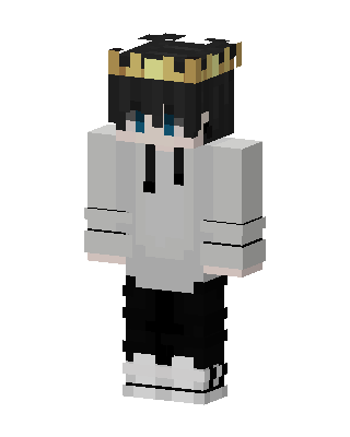 Crowned Hoodie Boy skin, 3D preview