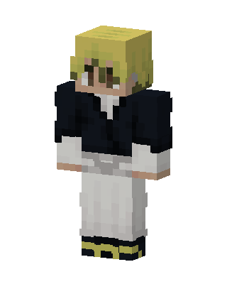 Blond Dark Jacket skin, 3D preview