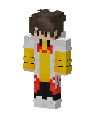 Flame Coat Boy skin, 3D preview