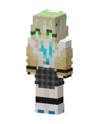 Green Eyed Schoolgirl skin, 3D preview