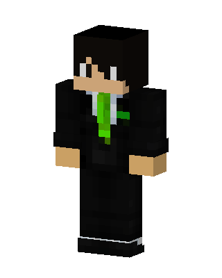Green Tie Suit skin, 3D preview