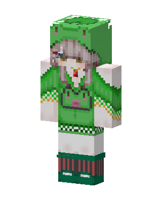 Green Anime Girl Minecraft skin