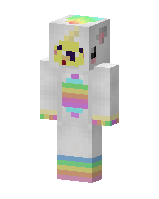 Unicorn Onesie skin, 3D preview