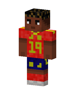 Red Athlete Boy skin, 3D preview